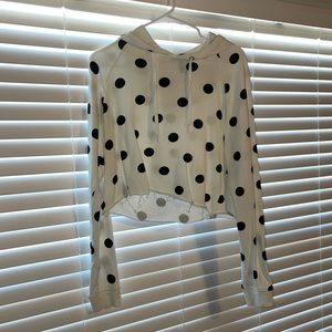 Forever 21 polka dot cropped sweatshirt
